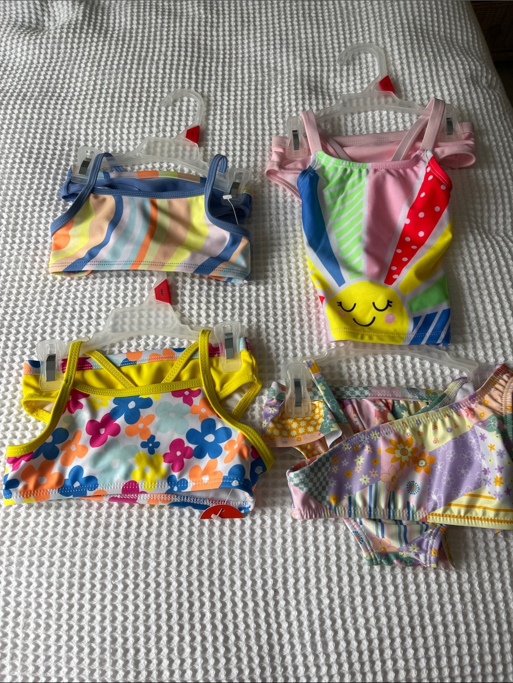 4 wonder nation Girls' Multicolor Swim sets -lPink, Yellow, Blue